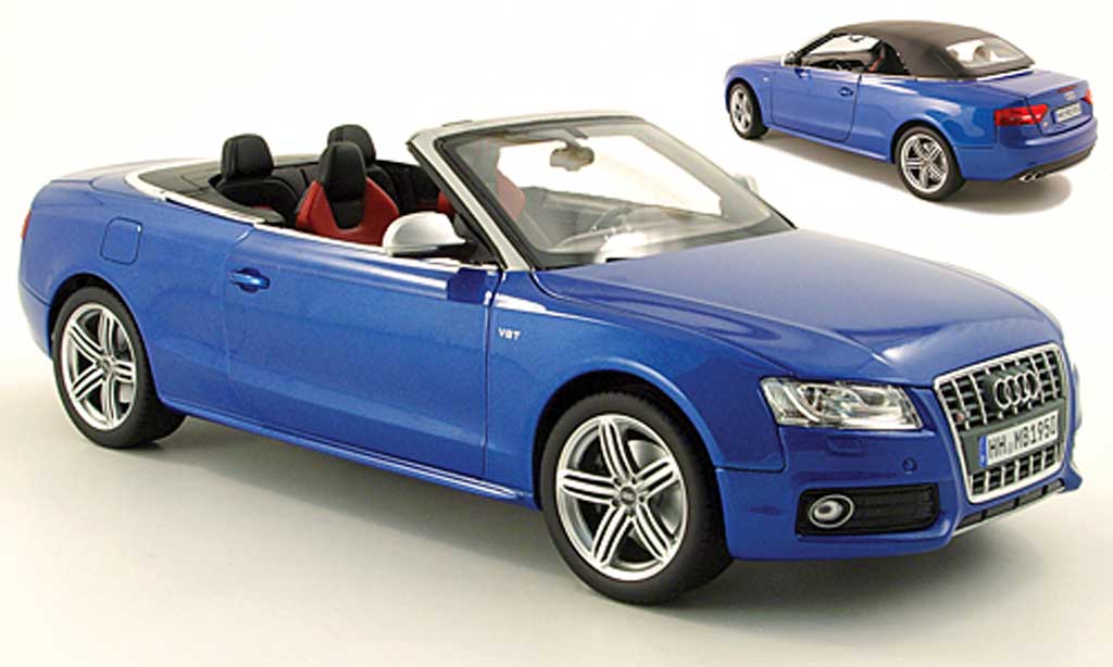 Audi S5 1/18 Norev cabriolet blauw 2009 modelauto