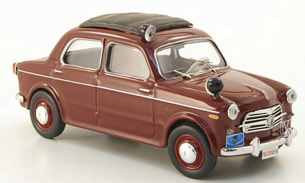 Fiat 1100 1/43 Rio rood Polizia Politie Italien 1957 modelauto