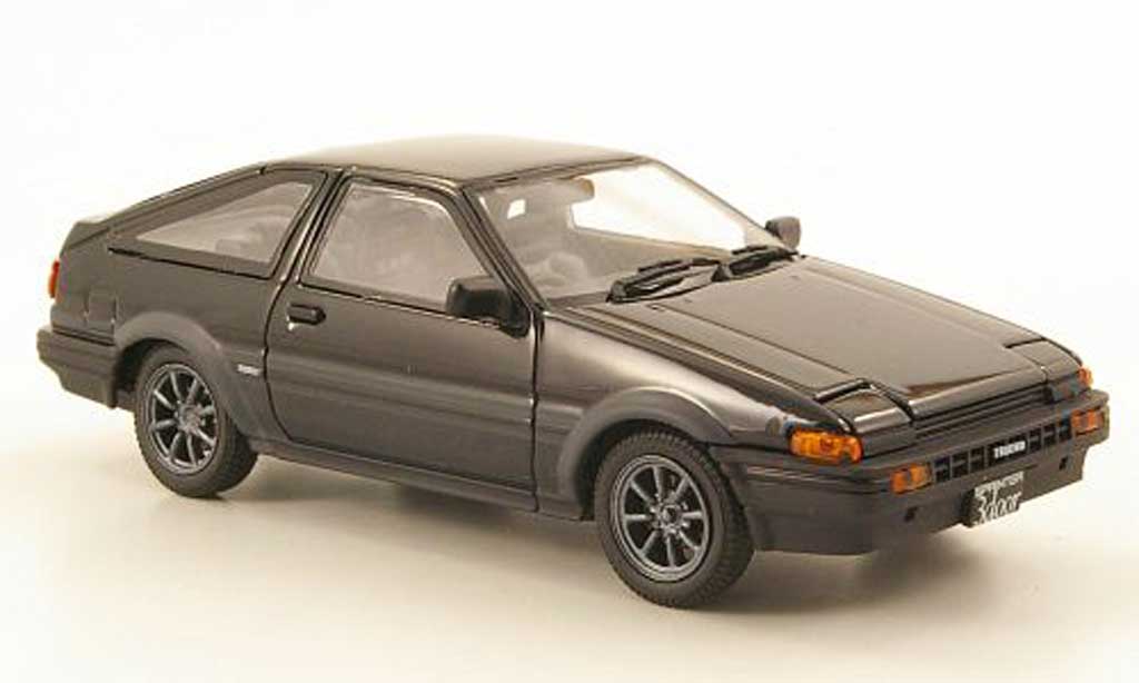 Toyota Trueno 1/43 Ebbro Sprinter (AE86) zwart/grijs modelauto