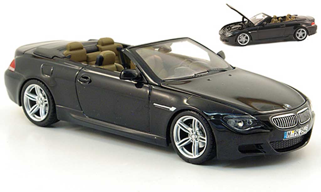 Bmw M6 E64 1/43 Kyosho E64 M zwart 2006 modelauto