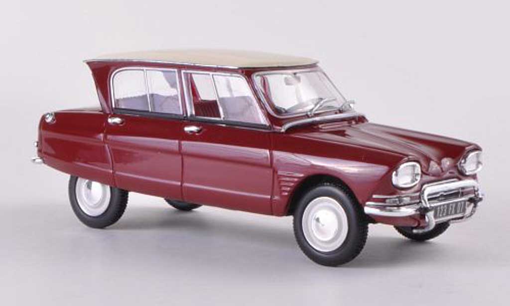 Citroen Ami 6 1/43 Norev rood/wit 1961 modelauto