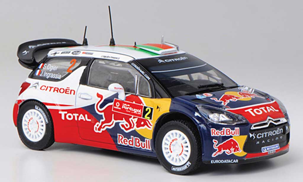 DS Automobiles DS3 WRC 2011 1/43 Norev WRC 2011 No.2 Red Bull - Total S.Ogier / J.Ingrassia Rally Portugal modelauto
