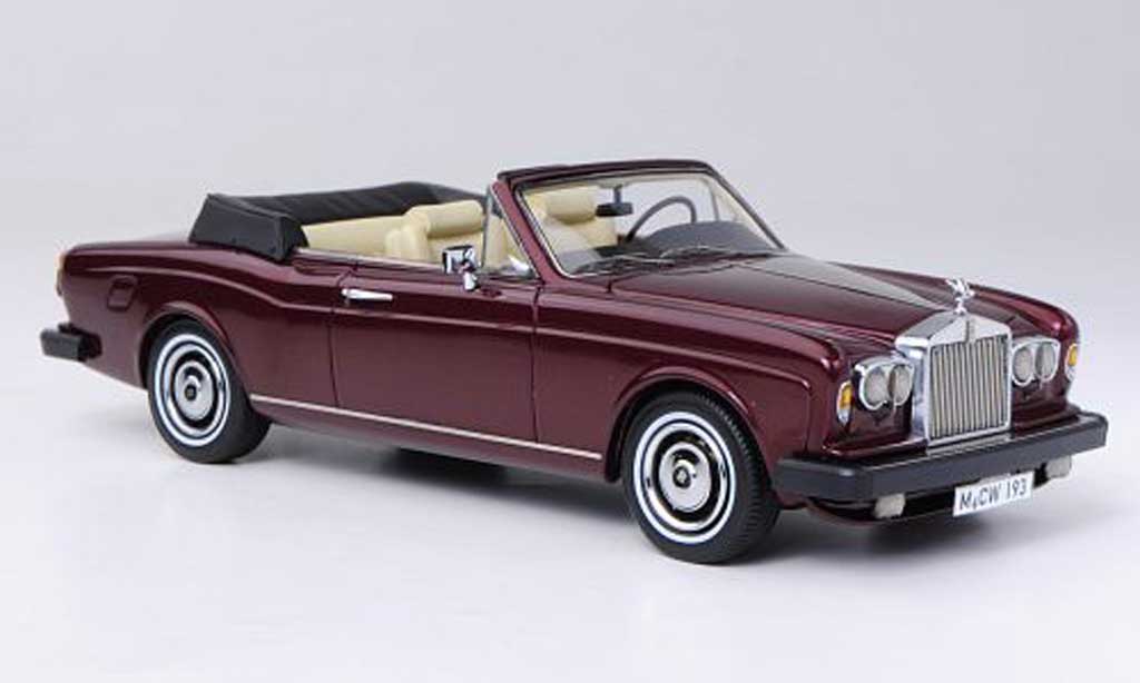 Rolls Royce Corniche 1/43 Neo DHC rood LHD limitierte Auflage 300 Stuck 1977 modelauto