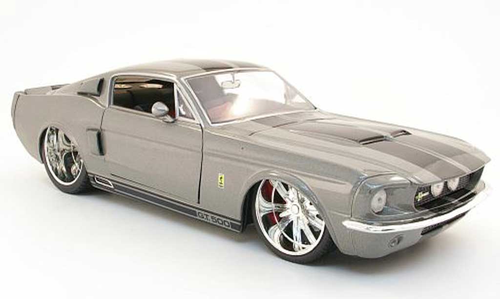 Shelby GT 500 1/18 Jada Toys zwart bandes 1967 modelauto