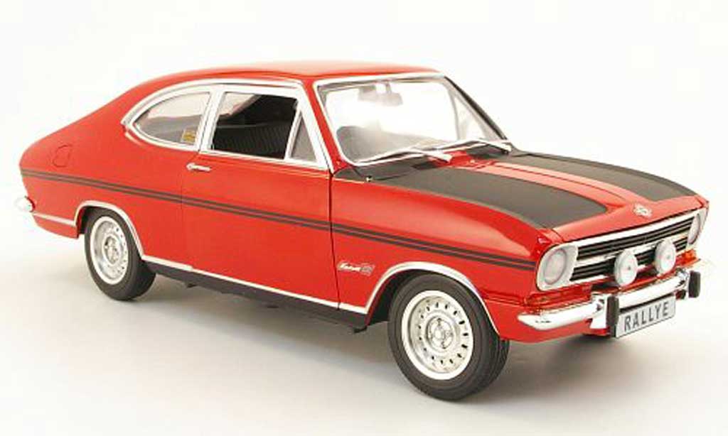 Opel Kadett B 1/18 Revell B rallye 1900 rood/zwart 1969 modelauto
