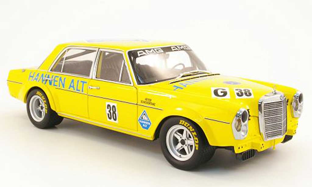 Mercedes 300 SEL 1/18 Minichamps SEL 6.8 amg no.38 hannen alt hockenheim 1971 heyer/schickentanz modelauto