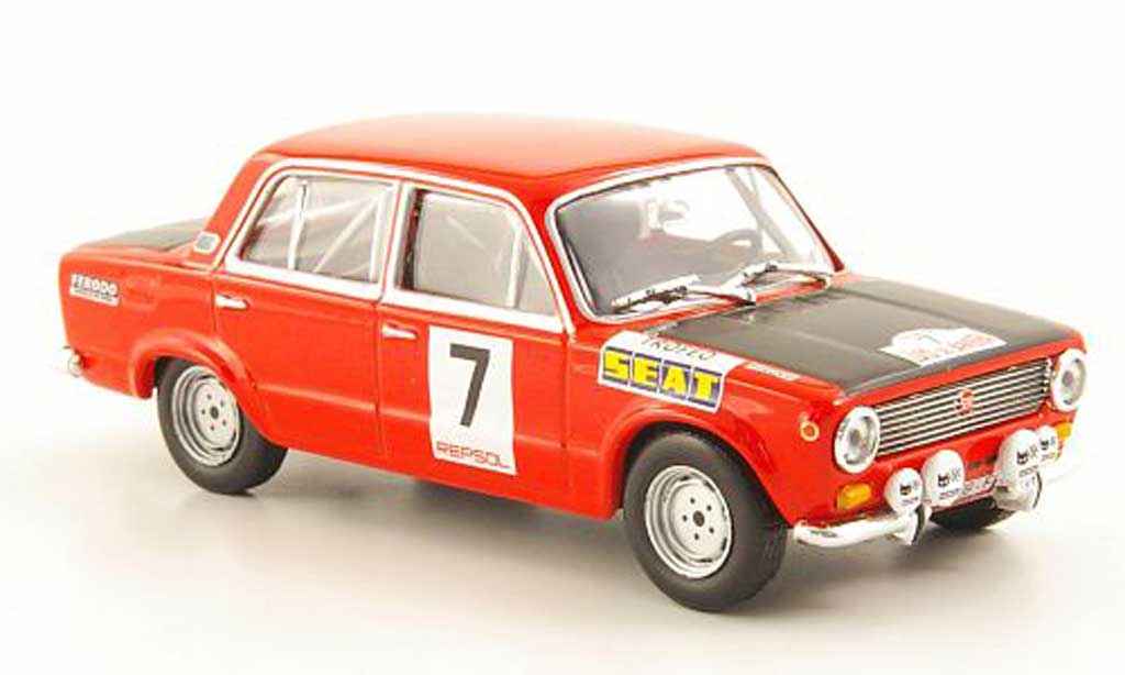 Seat 124 1/43 Hachette 1600 No.7 Trofeo Rally Criterium Luis de Baviera 1972 modelauto