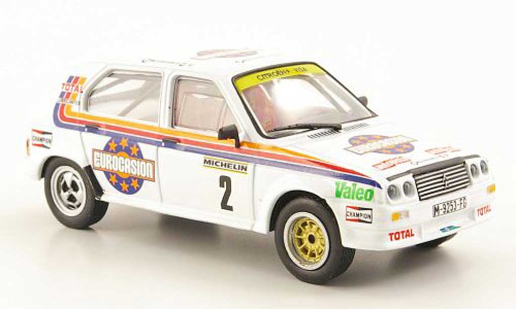 Citroen Visa 1/43 Hachette Chrono No.2 Eurocasion Rallye RACE Madrid 1984 modelauto
