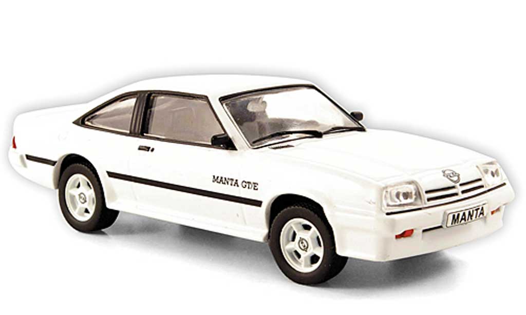 Opel Manta B 1/43 Hachette B GT/E wit (ohne Magazin) 1977 modelauto