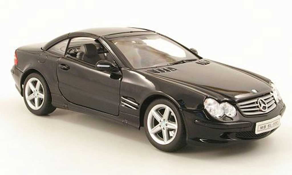 Mercedes Classe SL 500 1/18 Welly 500 (r230) hardtop zwart modelauto