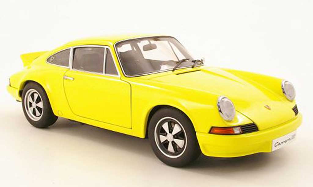 Porsche 911 RS 1/18 Autoart RS Carrera 27 geel 1973 modelauto