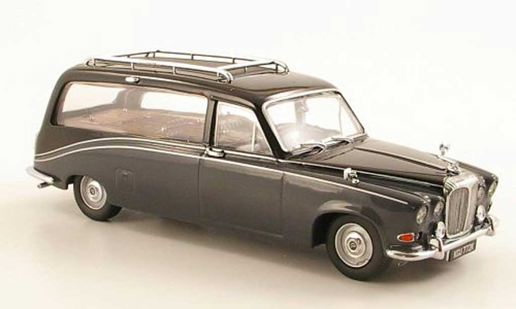 Daimler DS 420 1/43 Oxford Hearse grijs/zwart Leichenwagen RHD modelauto