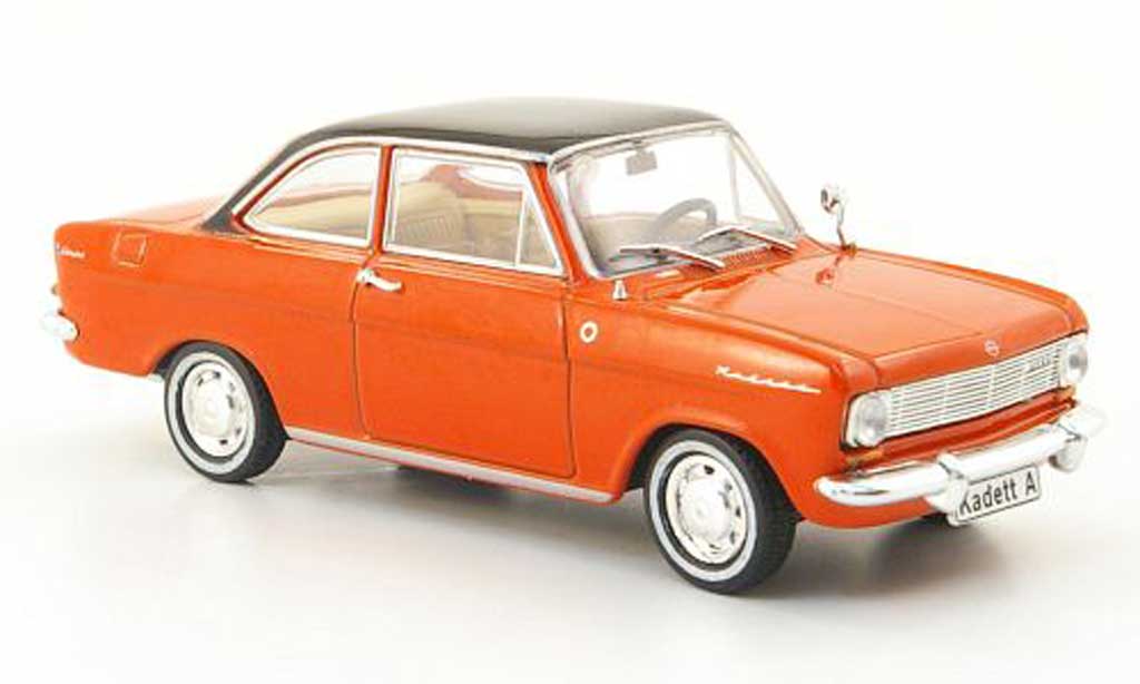 Opel Kadett A 1/43 Hachette A A Coupe rood/zwart (ohne Magazin) 1962 modelauto
