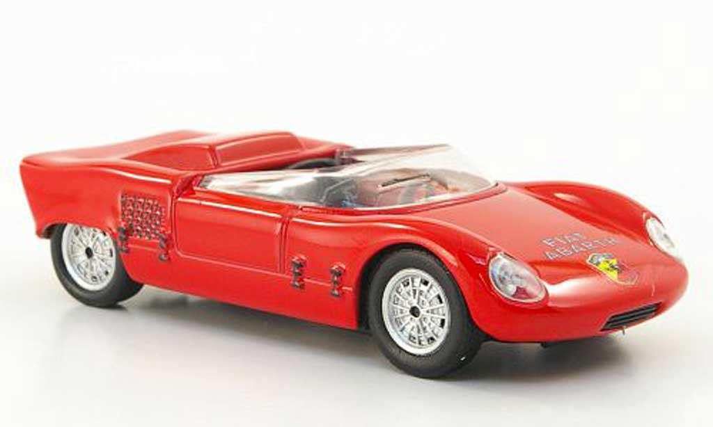 Fiat Abarth 1000 1/43 Hachette Spider Sport rood 1963 modelauto