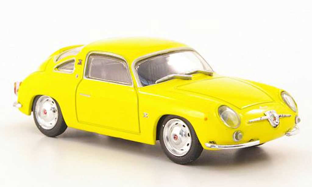 Fiat 750 1/43 Hachette Abarth Record Monza geel 1958 modelauto