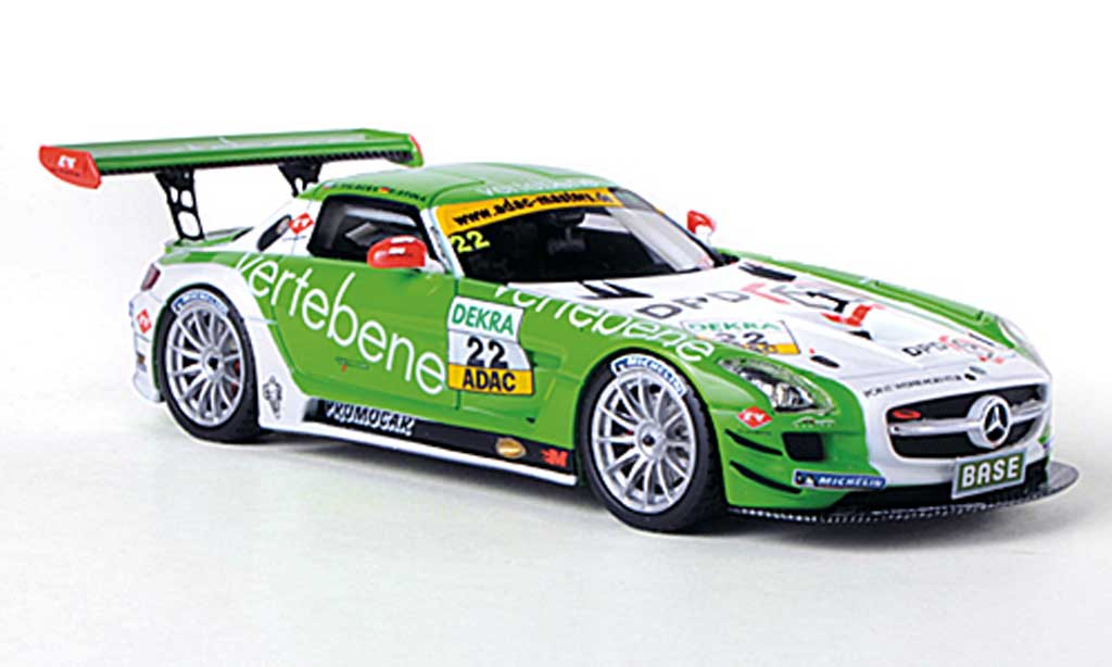 Mercedes SLS 1/43 Schuco AMG GT3 No.22 Groenbene - MS Racing D.Sigacev / F.Stoll ADAC GT Masters-Saison 2011 modelauto