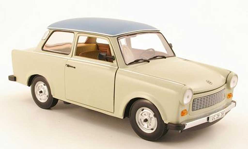 Trabant 601 de luxe 1/18 Sun Star de luxe grijs beige/grijs blauw modelauto