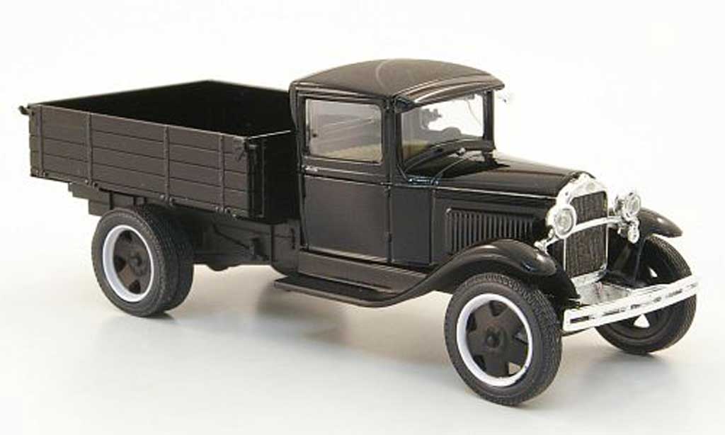 Gaz AA 1/43 Nash Avtoprom Pritsche zwart avec Chrom modelauto
