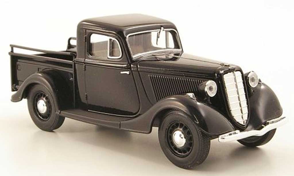 Gaz M415 1/43 Nash Avtoprom Pick Up zwart modelauto