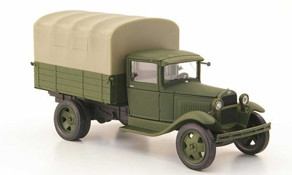 Gaz AA 1/43 Nash Avtoprom Pritsche oliv avec beiger Plane modelauto