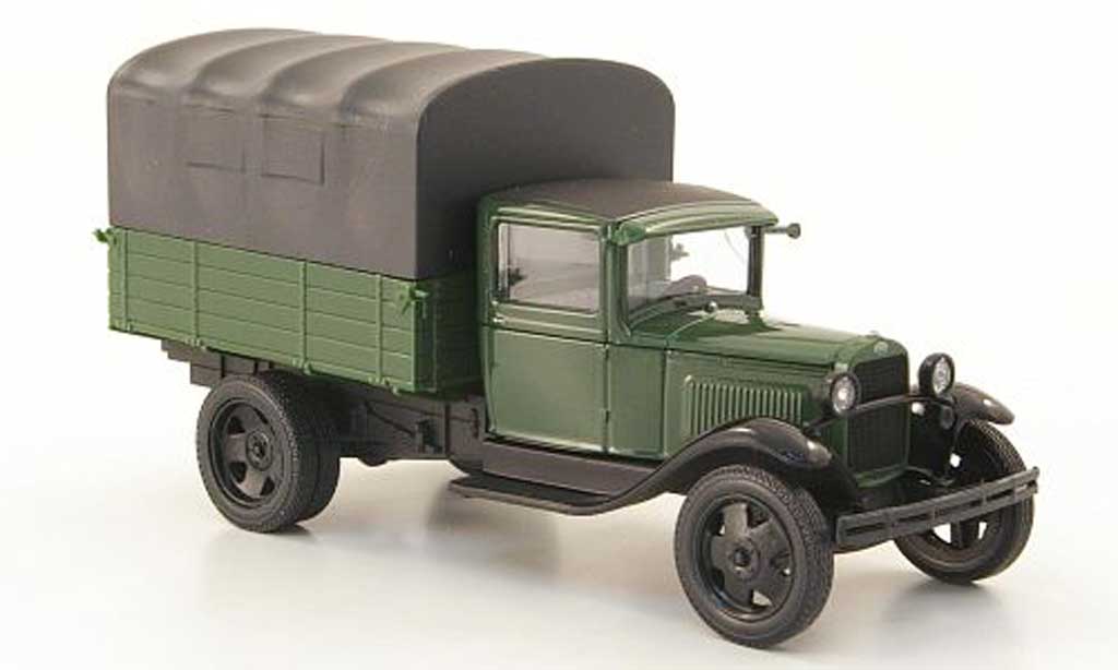 Gaz AA 1/43 Nash Avtoprom Pritsche grun avec grijser Plane modelauto