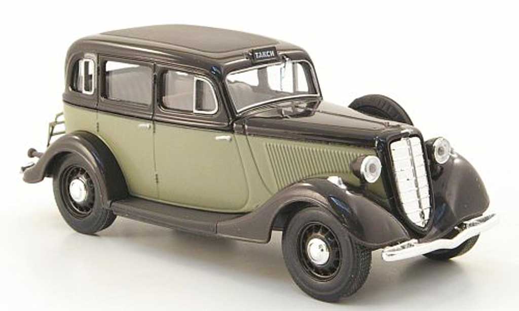 Gaz M1 Taxi 1/43 Nash Avtoprom Taxi zwart/grijs modelauto