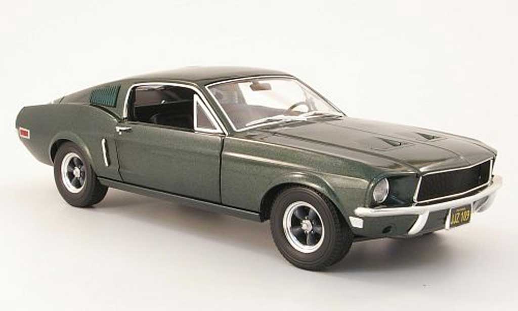 Ford Mustang Bullit Mc Queen 1/18 Greenlight Bullit Mc Queen gt grun 1968 modelauto