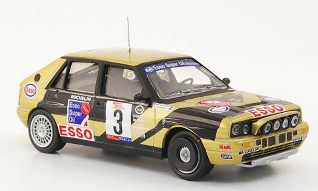 Lancia Delta HF Integrale 1/43 Hachette HF Integrale No.3 Esso Rally Vinho de Madeira 1989 modelauto