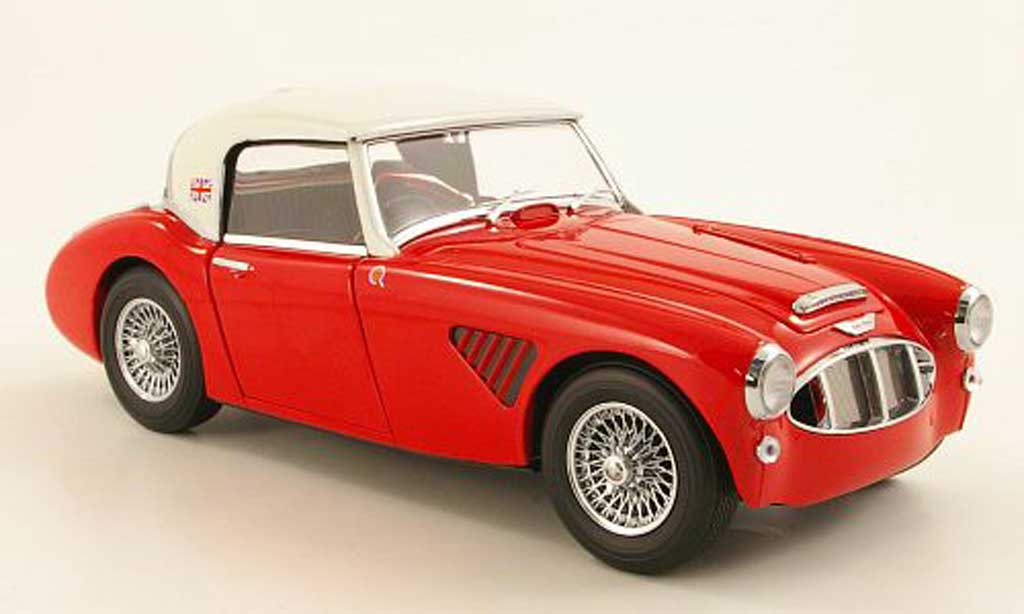 Austin Healey 3000 1/18 Kyosho MK1 rood/elfenbein Proodoype RHD modelauto