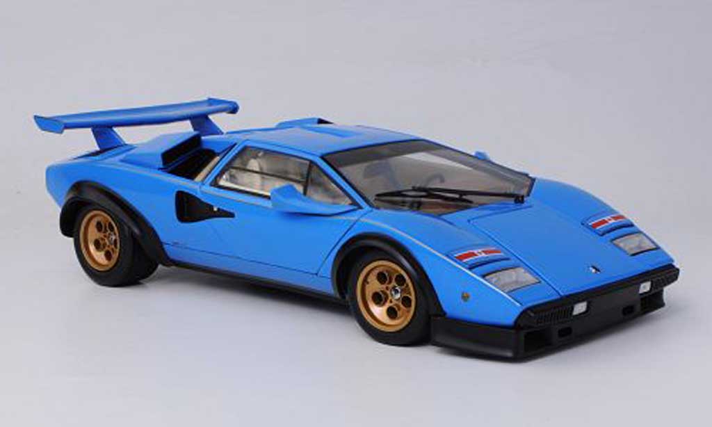 Lamborghini Countach 5000 S 1/18 Kyosho 5000 S Walter Wolf blauw modelauto
