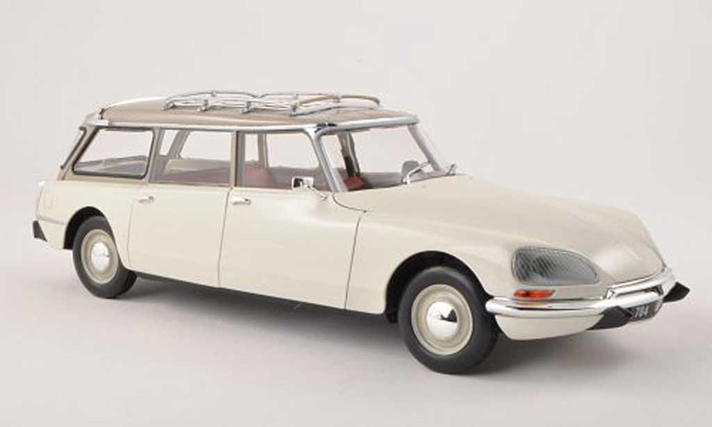 Citroen DS 21 1/18 Norev 21 Stationwagen wit/grijs 1970 modelauto