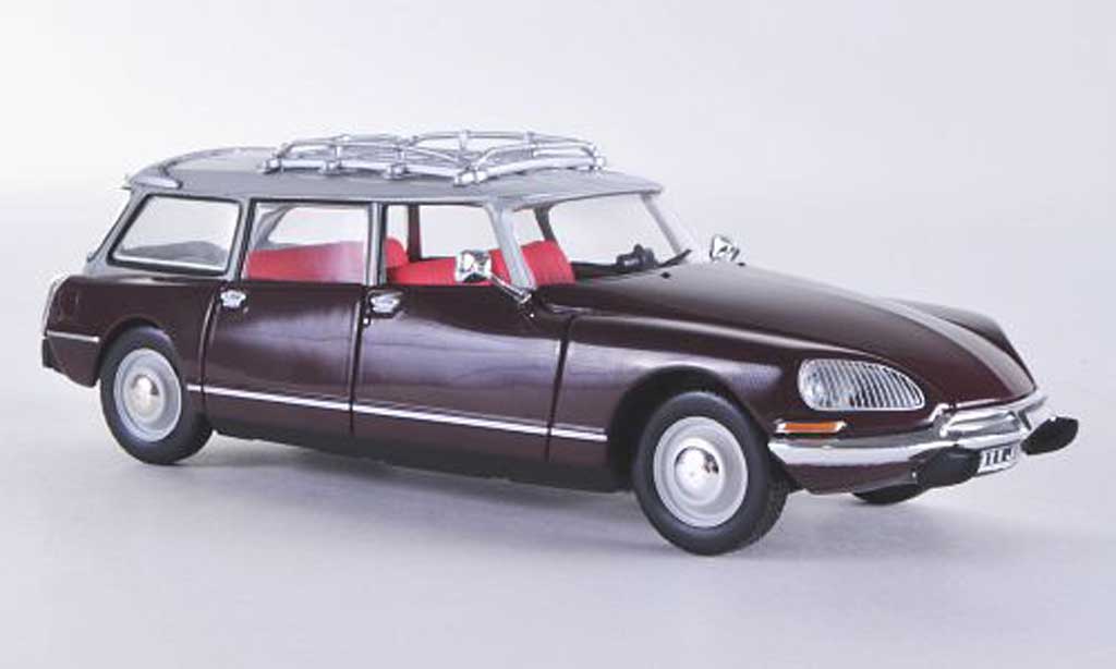 Citroen ID 19 1/43 Norev Stationwagen rood/grijs 1968 modelauto