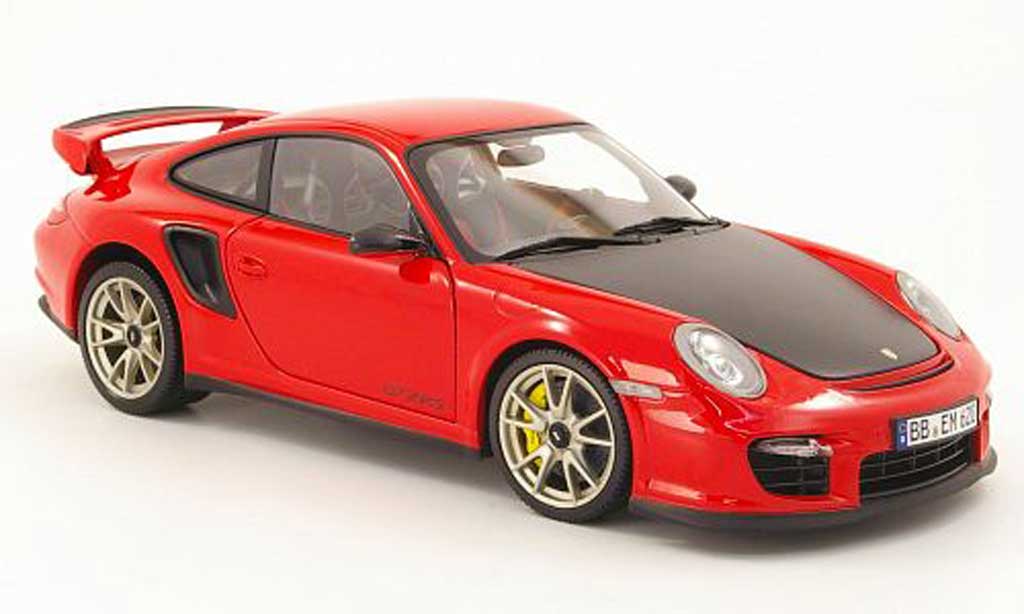 Porsche 997 GT2 RS 1/18 Minichamps GT2 RS 2010 rood/carbon modelauto