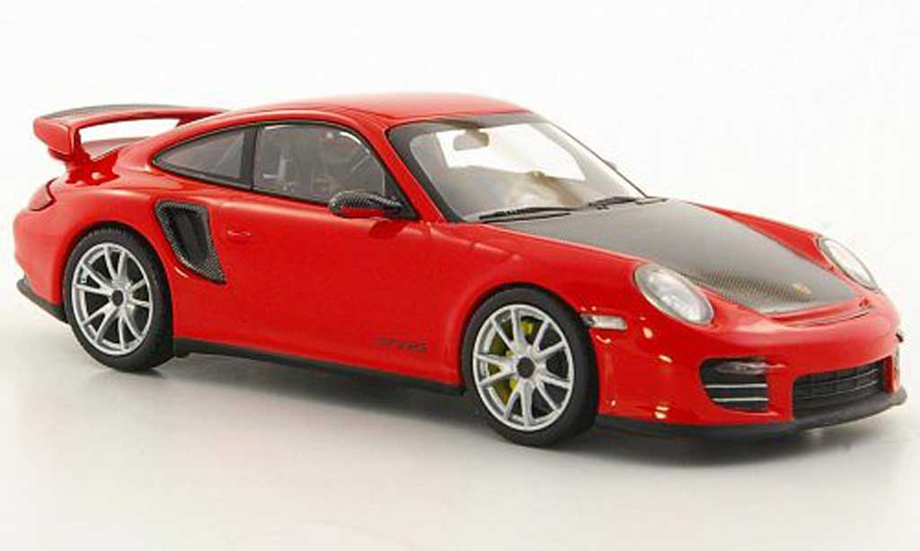 Porsche 997 GT2 RS 1/43 Minichamps GT2 RS 2010 (II) rood/carbonoptik modelauto