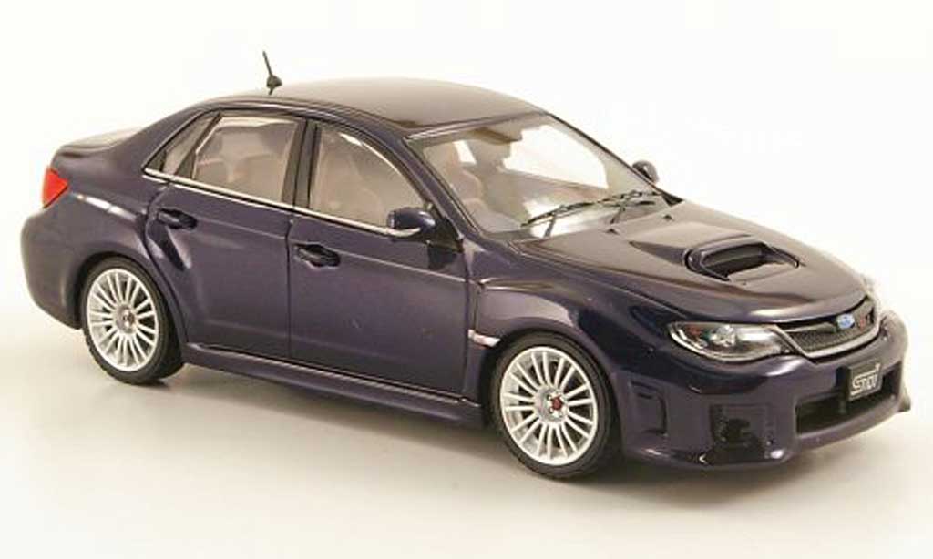 Subaru Impreza WRX 1/43 Ebbro STI WRX A-Line blauw 2010 modelauto