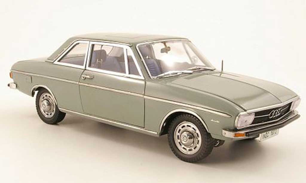 Audi 100 1/18 Signature (C1) 2 portes grijs grun 1972 modelauto