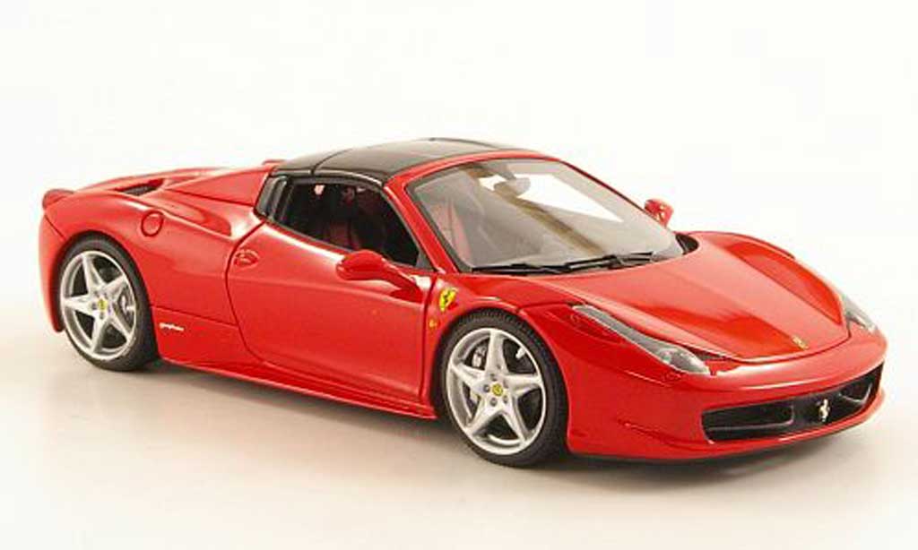 Ferrari 458 Italia Spider 1/43 Look Smart Italia Spider rood/zwart modelauto