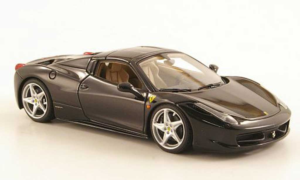 Ferrari 458 Italia Spider 1/43 Look Smart Italia Spider zwart Hard Top modelauto