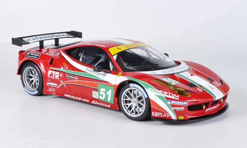 Ferrari 458 Italia GT2 1/18 Hot Wheels Elite Italia GT2 No.51 AF Corse 24h Le Mans (Elite) 2011 Fisica/Bruni/Vilander modelauto