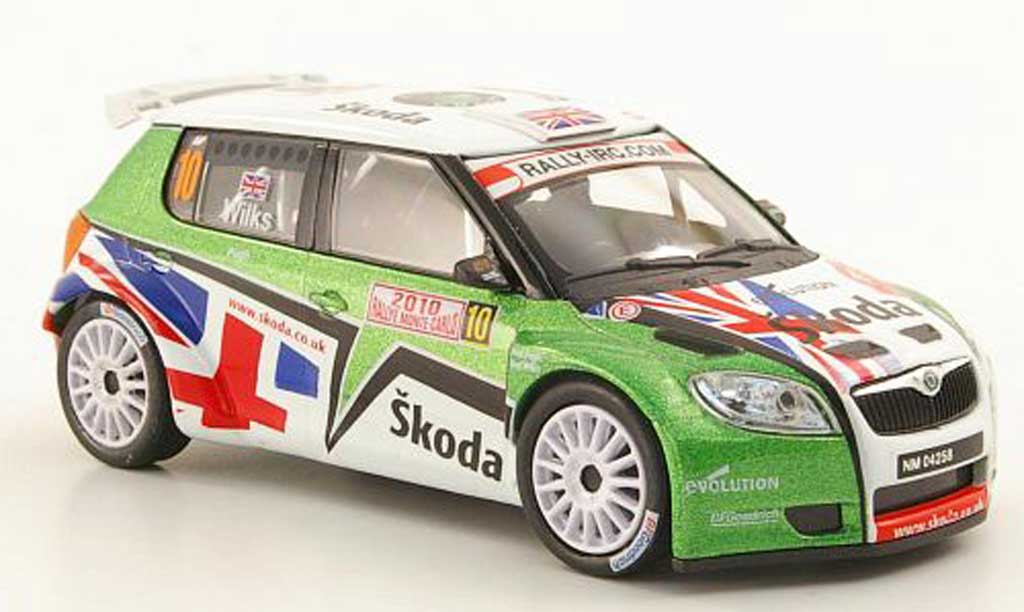 Skoda Fabia S2000 1/43 Abrex S2000 No.10 Wilks/Pugh Rally Monte Carlo 2010 modelauto