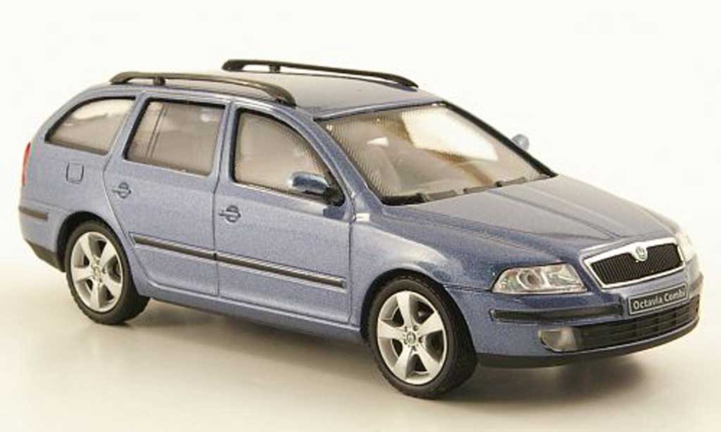 Skoda Octavia Combi 1/43 Abrex Combi blauwgrijs modelauto