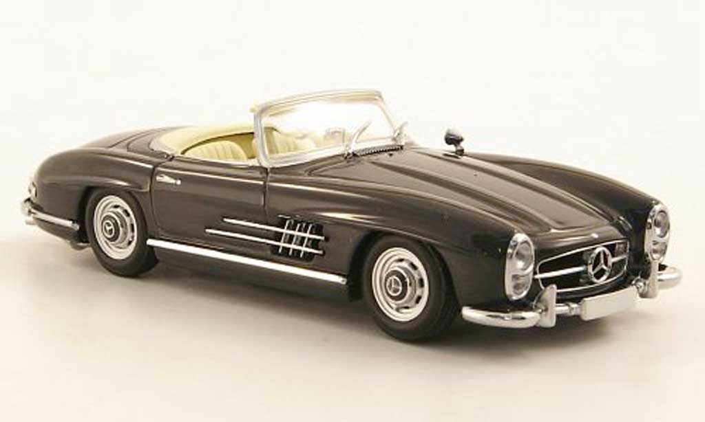 Mercedes 300 SL 1/43 Minichamps SL Roadster (W198 II) grijs modelauto