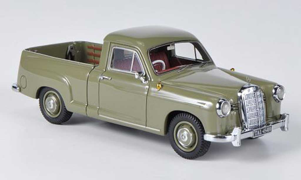 Mercedes 180 1/43 Neo (W120) Bakkie oliv 1956 modelauto