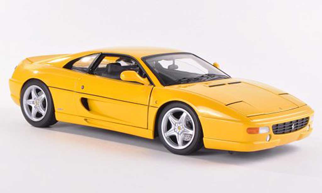 Ferrari F355 Berlinetta 1/18 Hot Wheels Elite Sedantta geel (Elite) modelauto