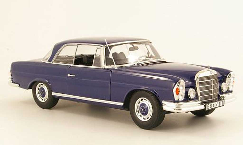 Mercedes 280 1969 1/18 Norev 1969 SE Coupe (W111) blauw modelauto
