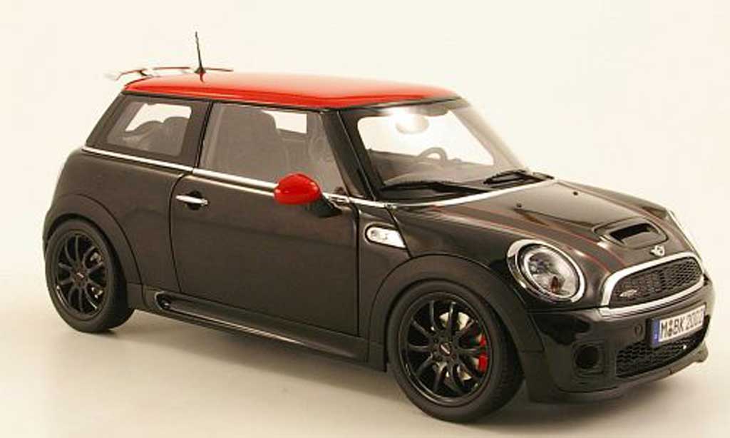 Mini Cooper JCW 1/18 Kyosho JCW (R56) zwart/rood modelauto