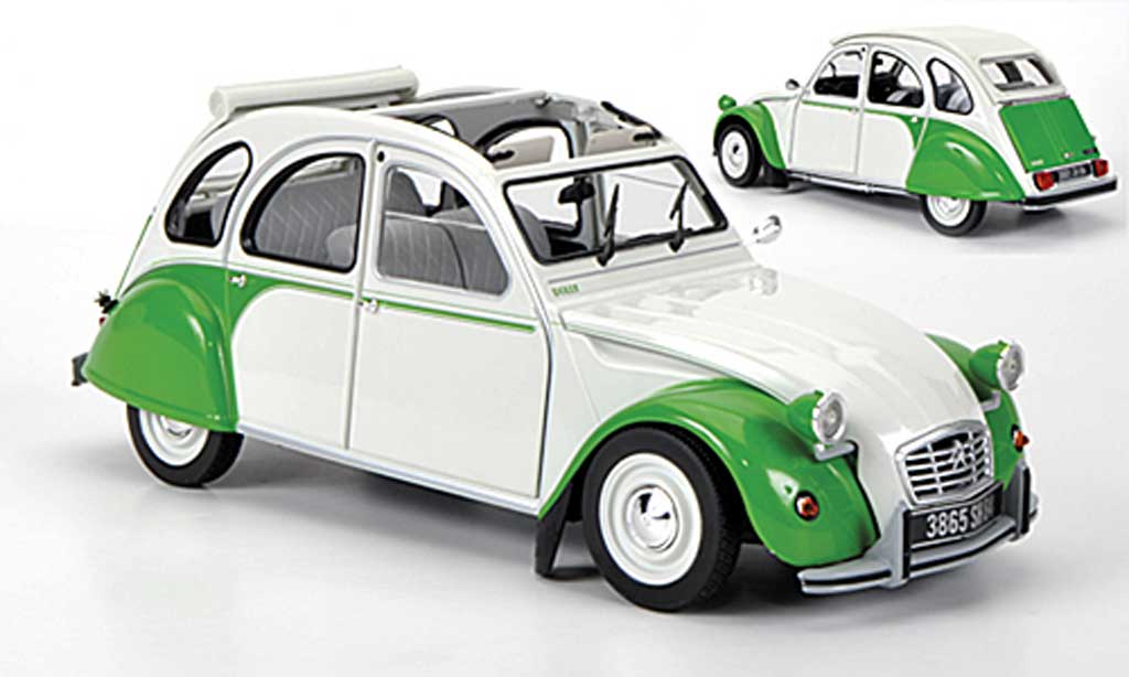 Citroen 2CV 1/18 Norev Dolly wit/grun 1985 modelauto