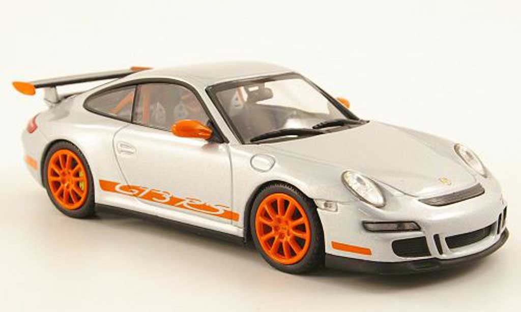 Porsche 997 GT3 RS 1/43 Minichamps GT3 RS grijs /oranje modelauto
