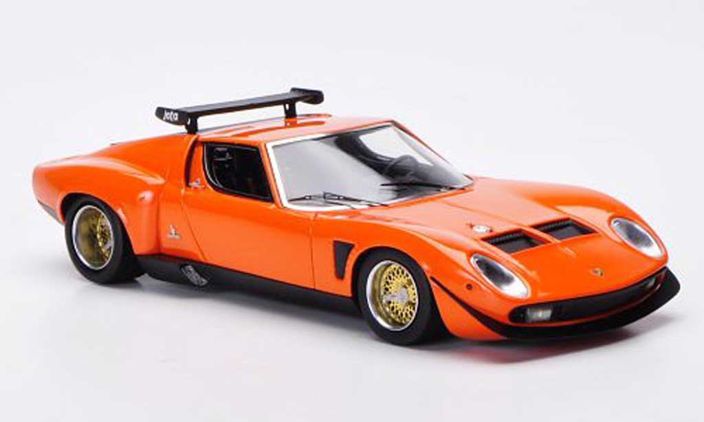 Lamborghini Miura Jota 1/43 FrontiArt Jota SVR oranje 1972 modelauto