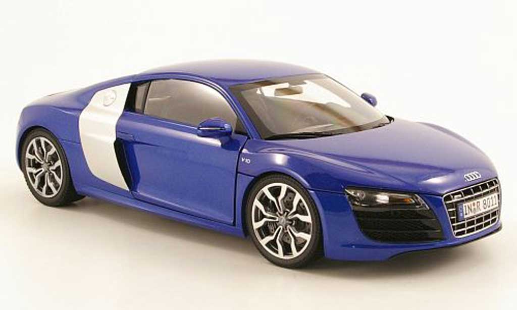 Audi R8 5.2 FSI 1/18 Kyosho 5.2 FSI quattro blauw modelauto